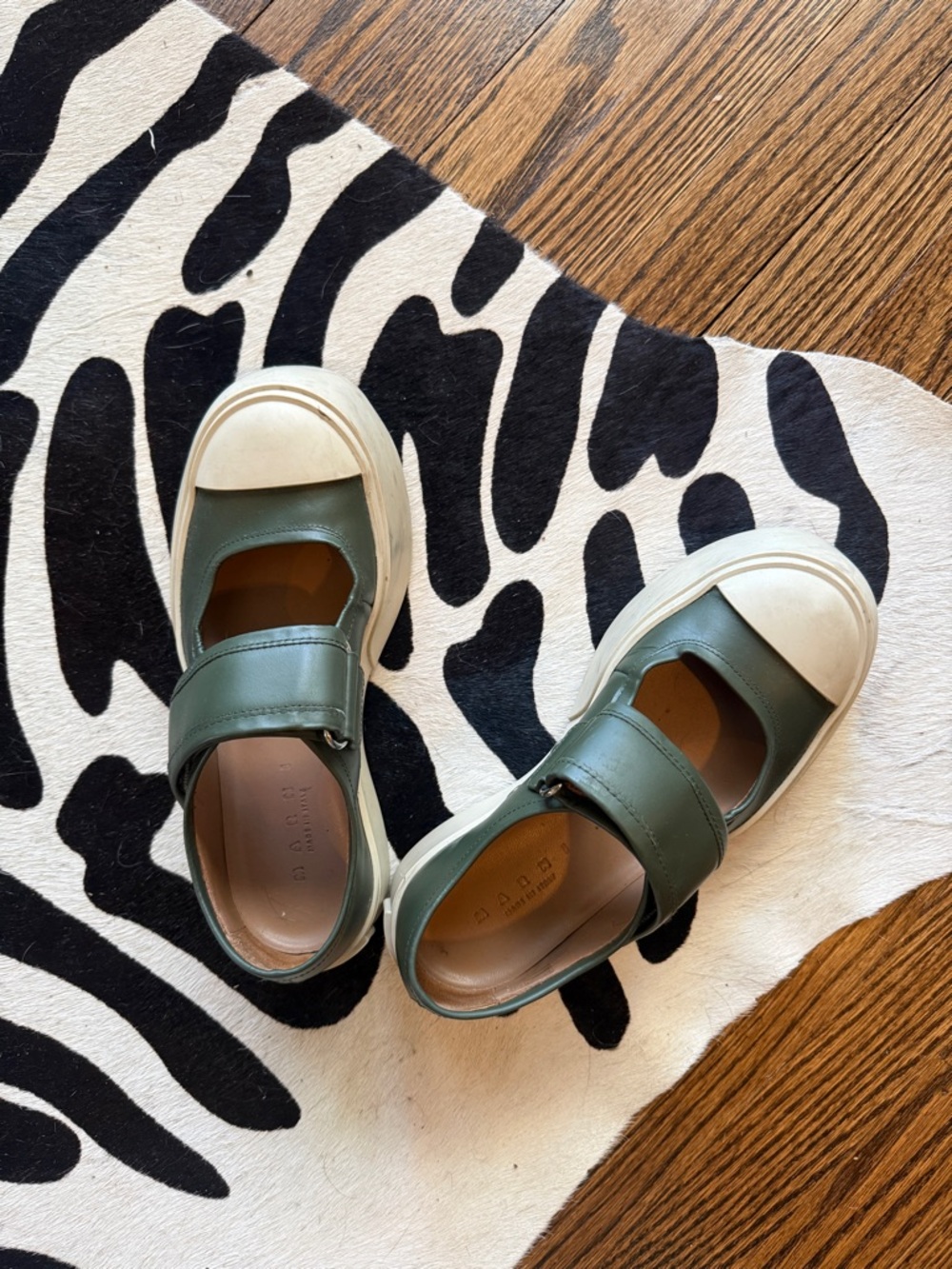 Marni Green and White Platform Mary Janes - Picture 7 of 10